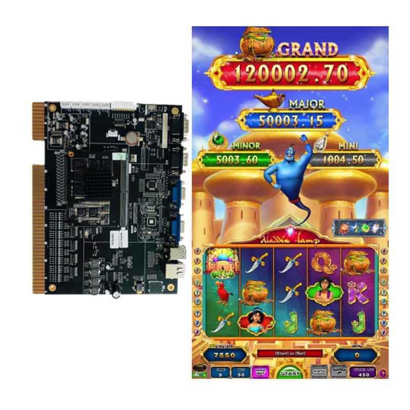 Touch Screen 19 Linien spielendes Automatenspiel Kasinomaschine Aladdin Lamps baord für Verkauf